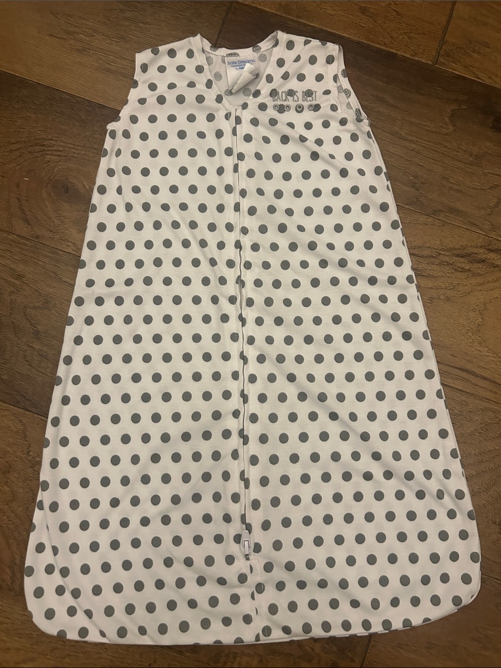 Halo Sleepytime Baby Polka Dot Sleep Sack - White and Gray
